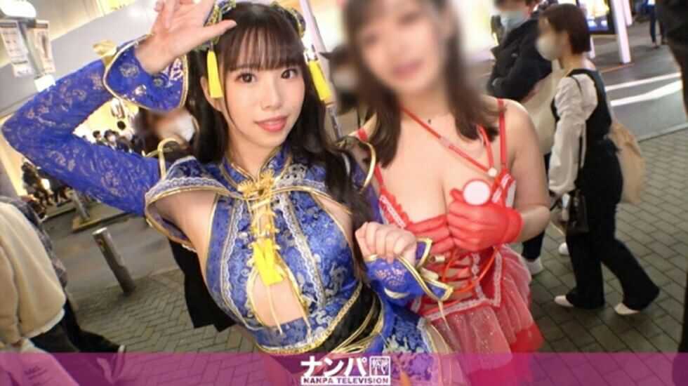 (四区)GANA-2612、【渋谷ハロウィン2021】二人組コスプレ美女をナ